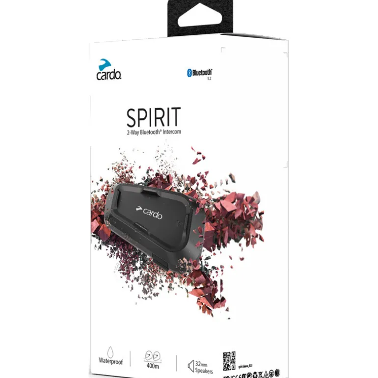 Cardo Spirit Bluetooth Headset Communication System - Single