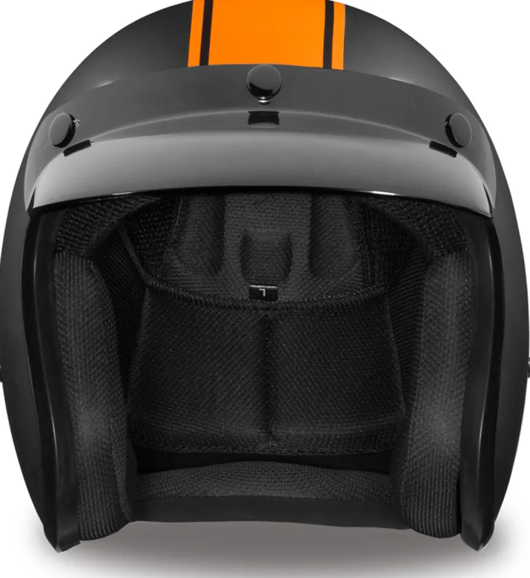 Daytona Cruiser Helmet Orange Pin Stripe