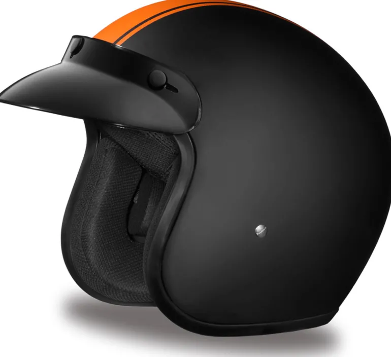 Daytona Cruiser Helmet Orange Pin Stripe