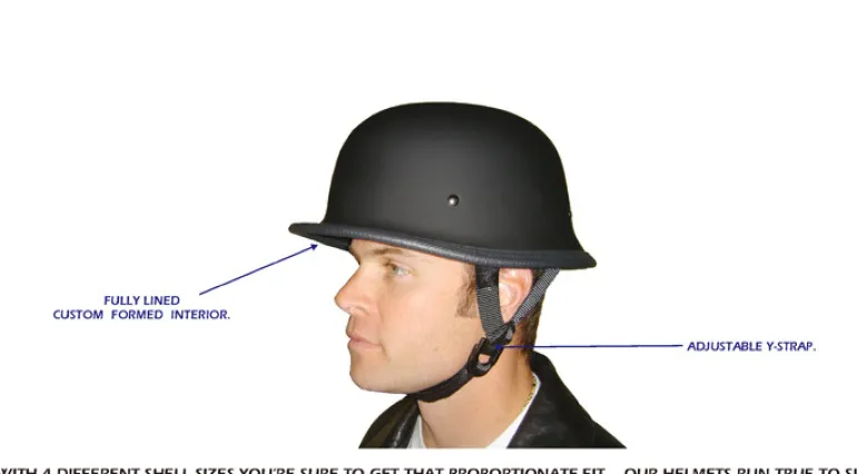 Daytona German Helmet DOT Dull Black