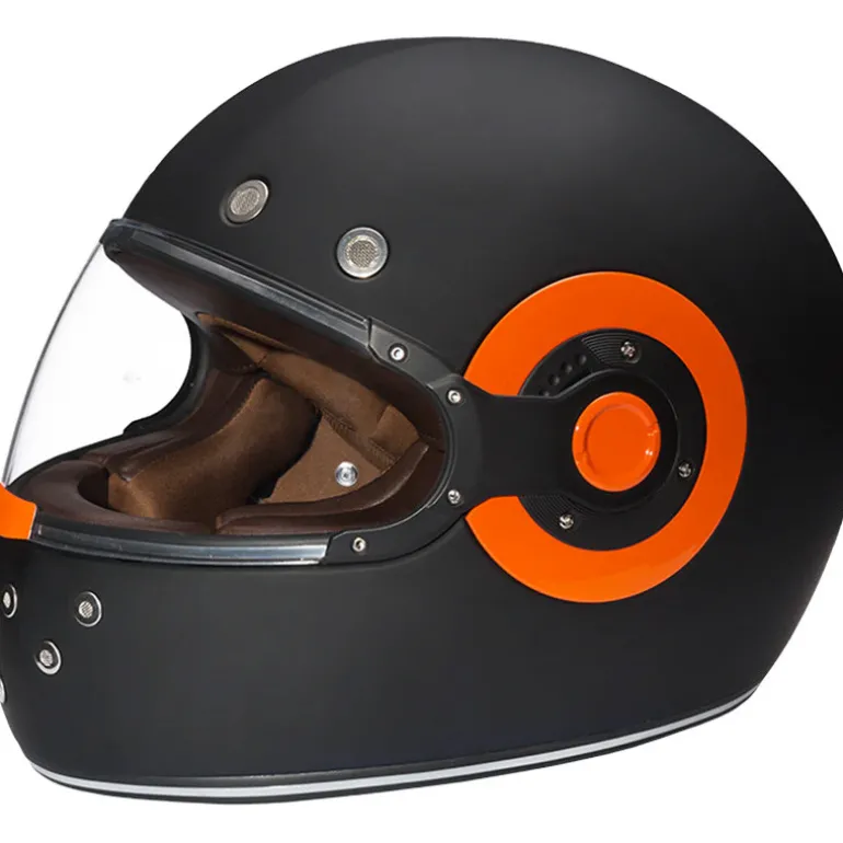 Daytona Retro Orange Accents Helmet