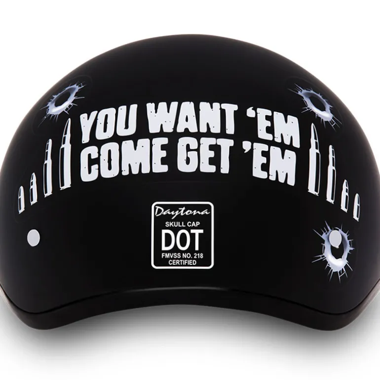 Daytona Skull Cap Come Get 'Em Helmet