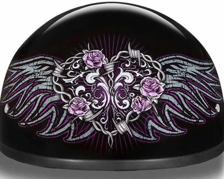 Daytona Skull Cap Helmet Barbed Wire Heart