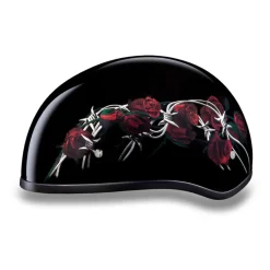 Daytona Skull Cap Helmet Barbed Roses