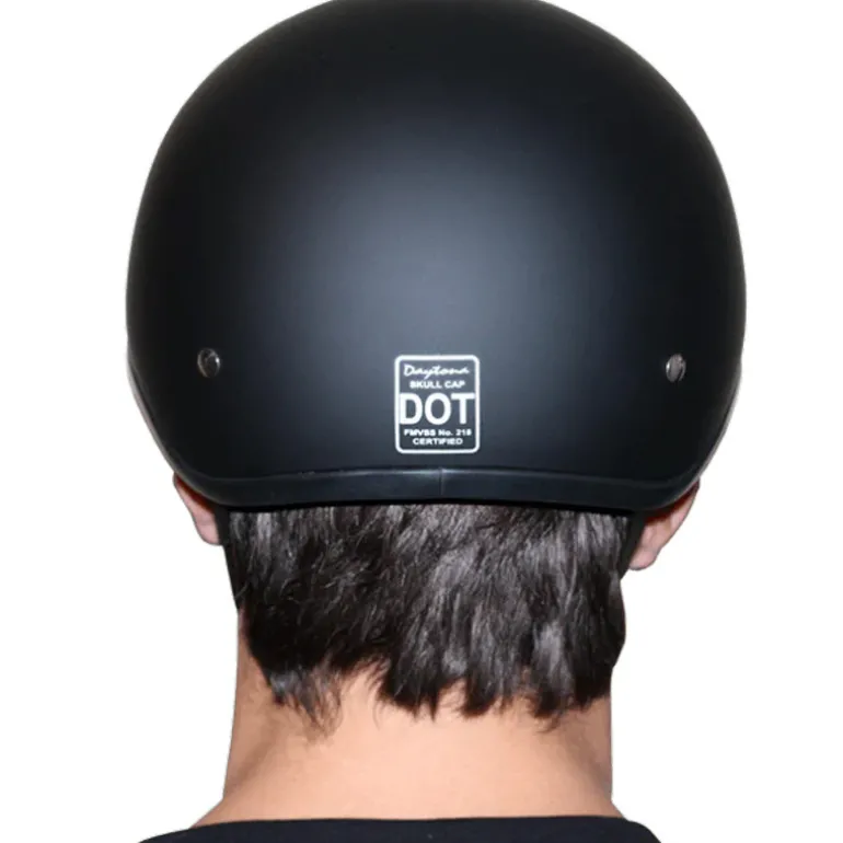Daytona Skull Cap Helmet Black Cherry Metallic