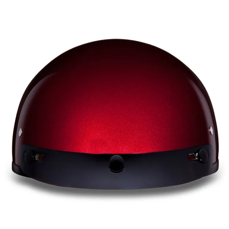 Daytona Skull Cap Helmet Black Cherry Metallic