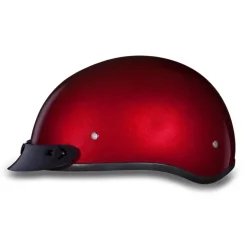 Daytona Skull Cap Helmet Black Cherry Metallic