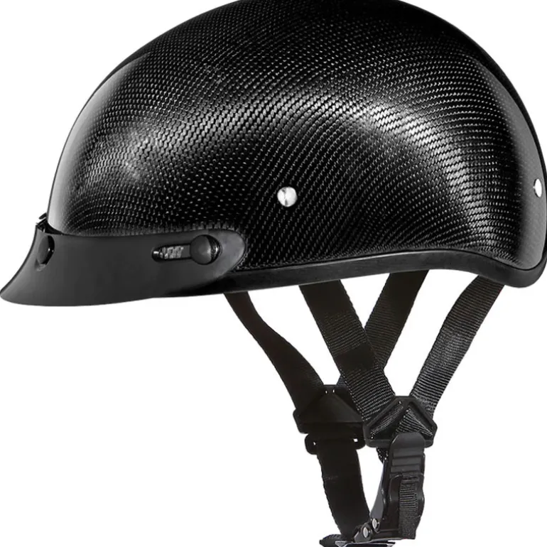 Daytona Skull Cap Helmet Grey Carbon Fiber