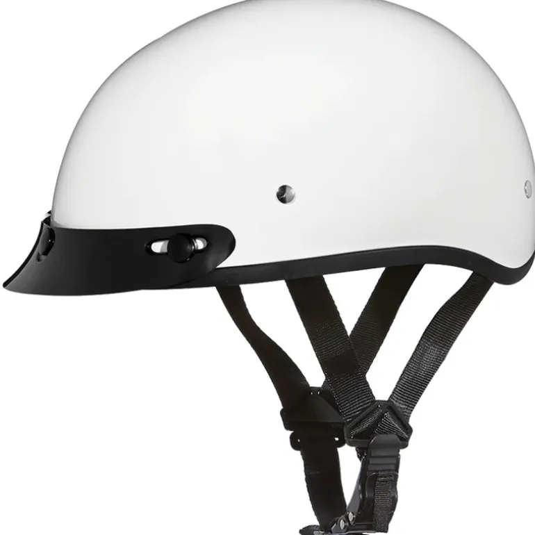 Daytona Skull Cap Helmet Hi-Gloss White