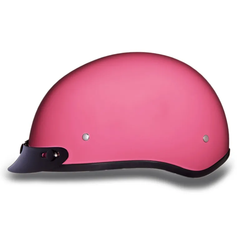 Daytona Skull Cap Helmet Hi-Gloss Pink with Visor