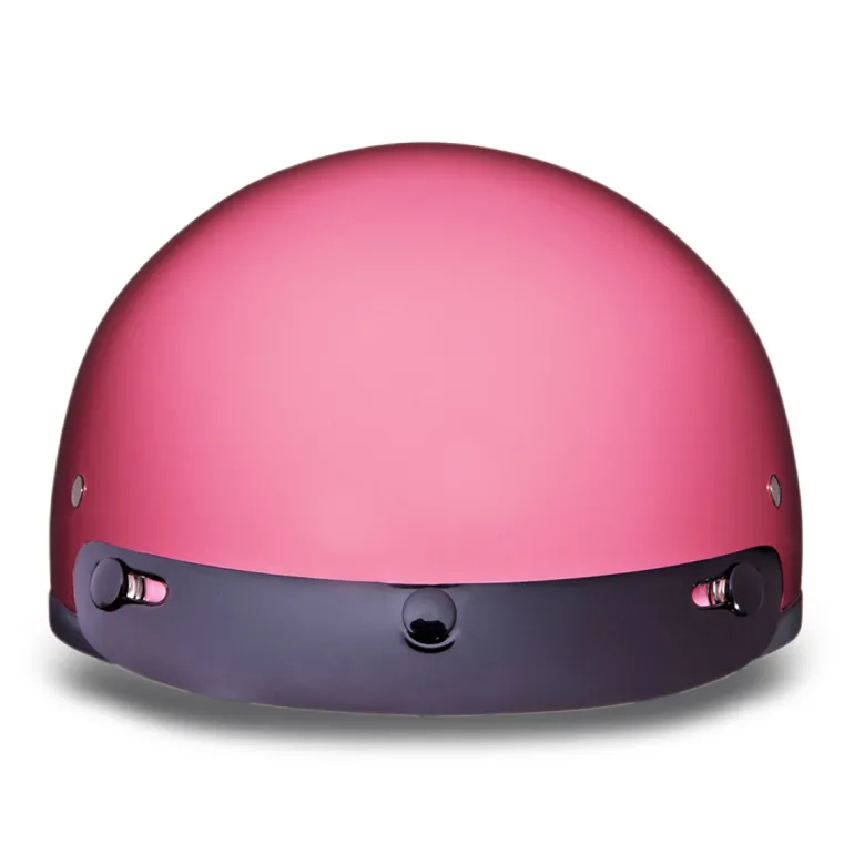 Daytona Skull Cap Helmet Hi-Gloss Pink with Visor
