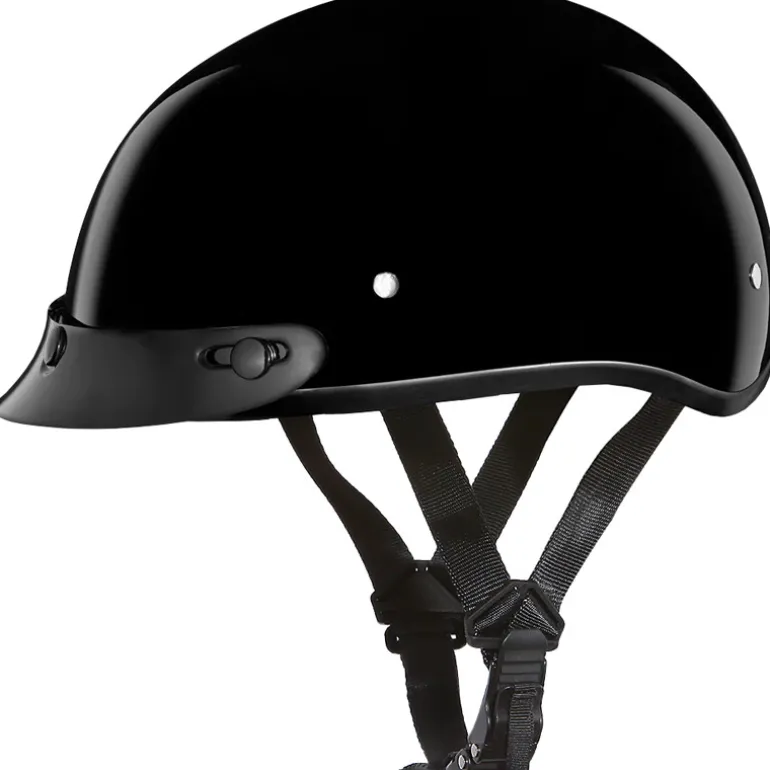 Daytona Skull Cap Helmet Hi-Gloss Black