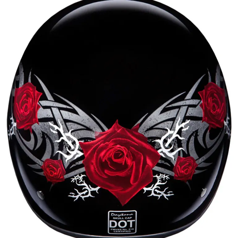 Daytona Skull Cap Helmet Rose