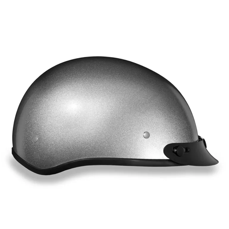 Daytona Skull Cap Helmet Silver Metallic
