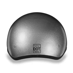 Daytona Skull Cap Helmet Silver Metallic
