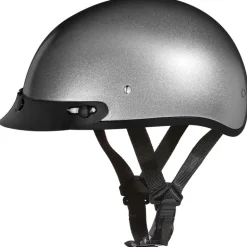 Daytona Skull Cap Helmet Silver Metallic