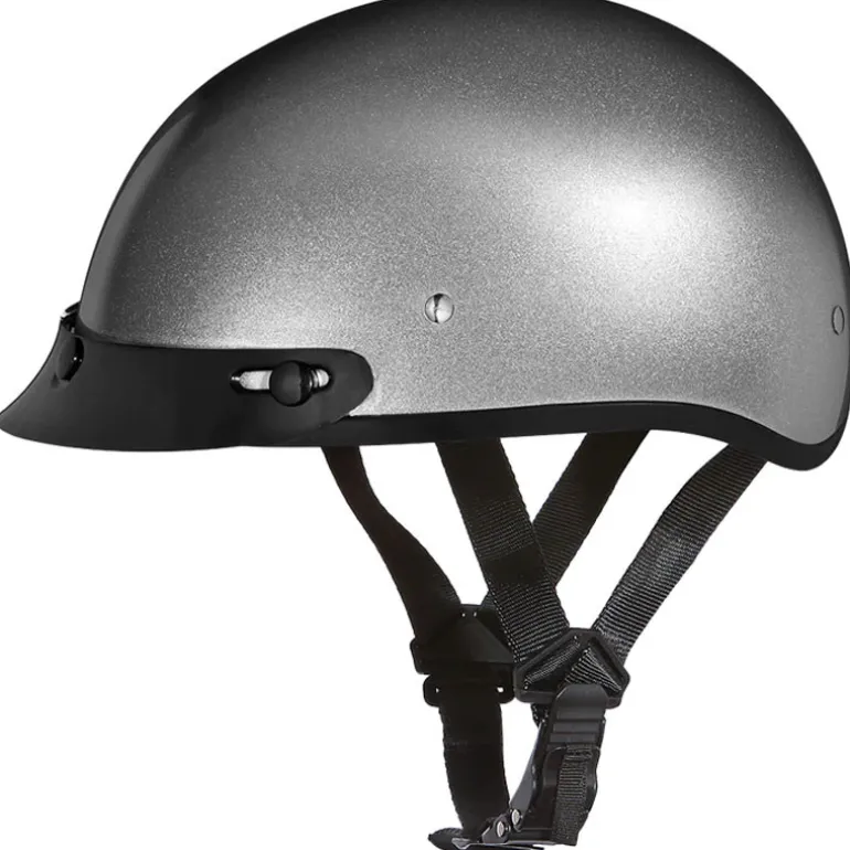 Daytona Skull Cap Helmet Silver Metallic