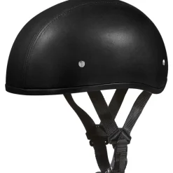 Daytona Skull Cap Helmet w/o Visor Leather Covered