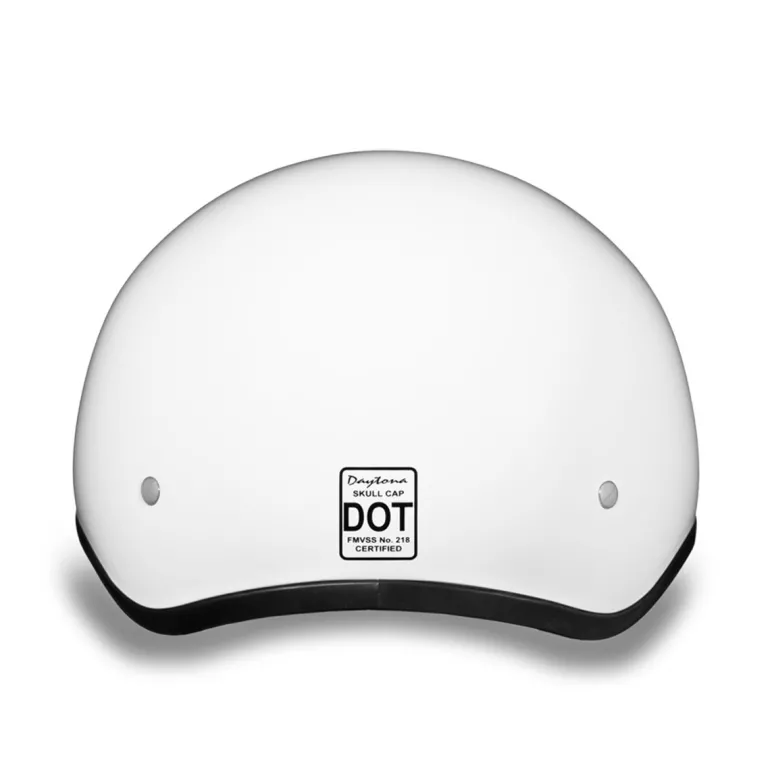 Daytona Skull Cap Helmet w/o Visor Hi-Gloss White