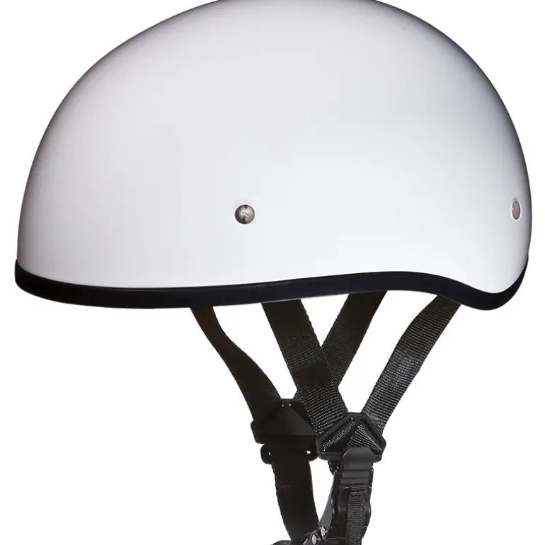 Daytona Skull Cap Helmet w/o Visor Hi-Gloss White