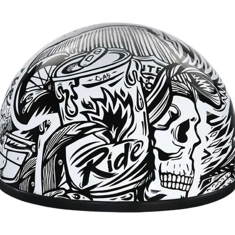Daytona Skull Cap Live Fast Helmet