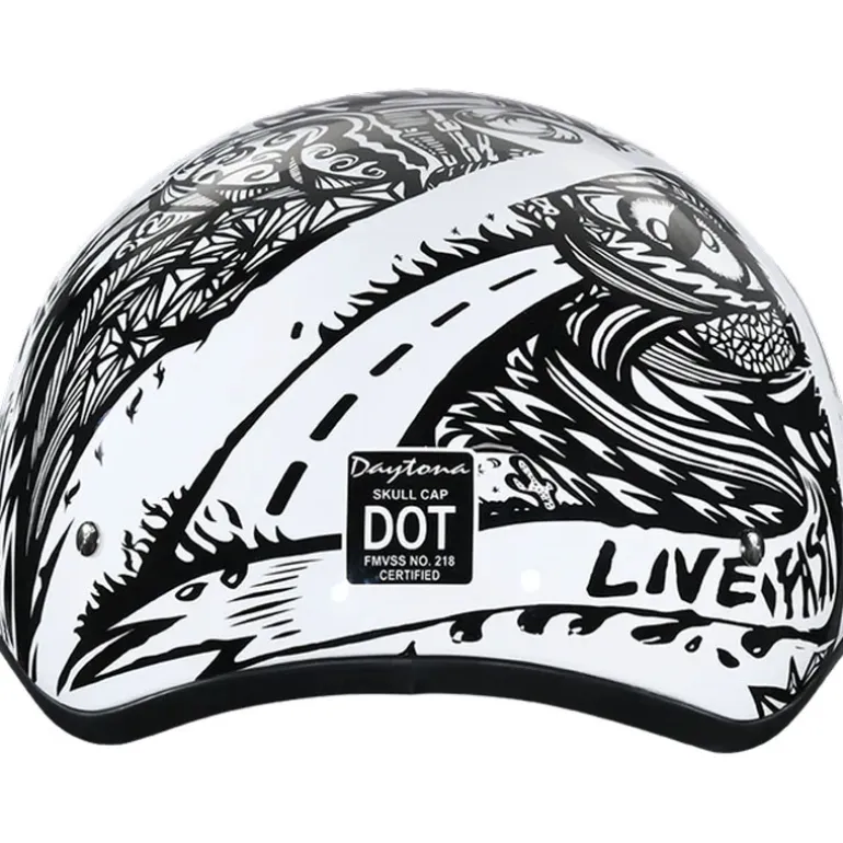 Daytona Skull Cap Live Fast Helmet