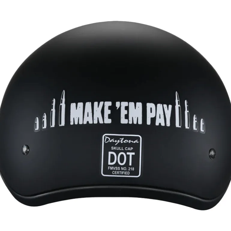Daytona Skull Cap Make 'Em Pay Helmet