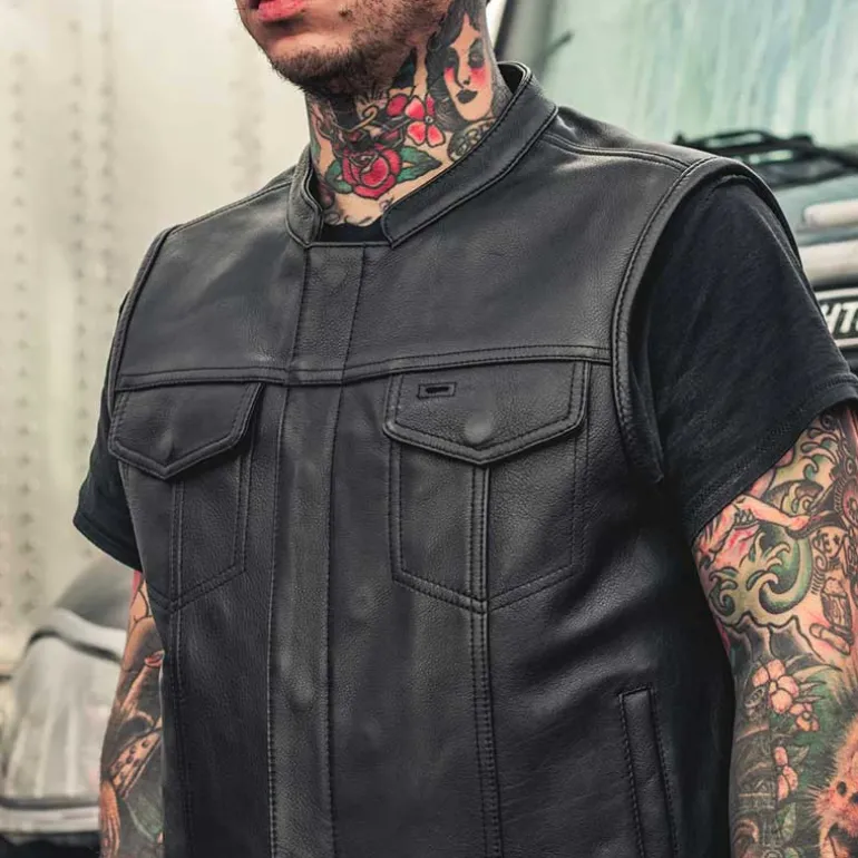 First Manufacturing Sharp Shooter Leather Vest Large