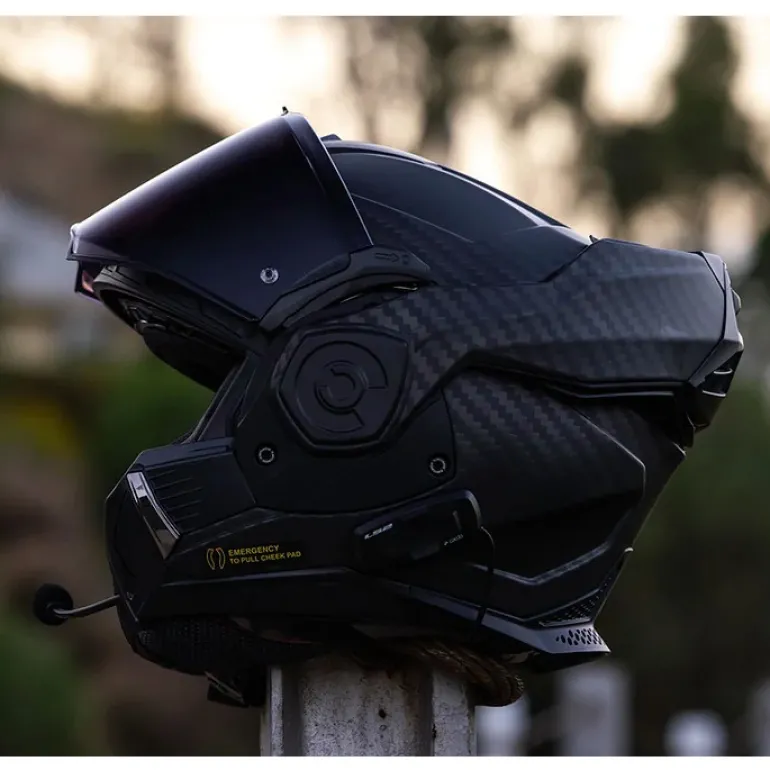 LS2 Advant X Carbon Helmet with Cardo 4X Bluetooth