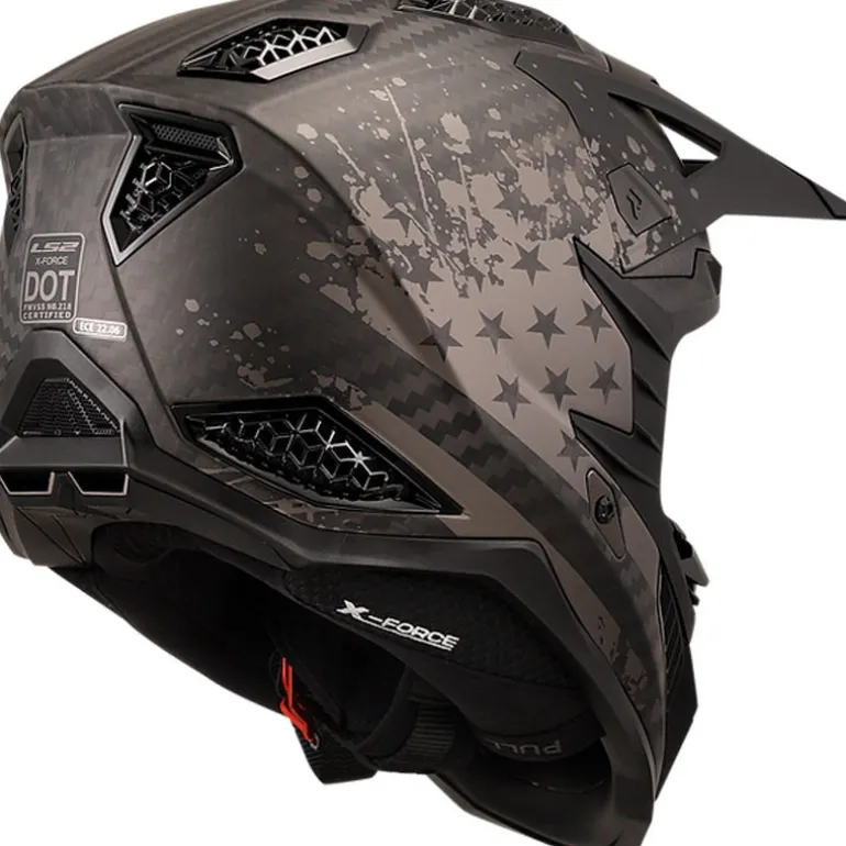 LS2 X-Force Black Flag Carbon Helmet