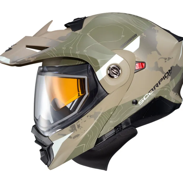 Scorpion EXO-AT960 Topographic Snow Helmet - Electric Shield