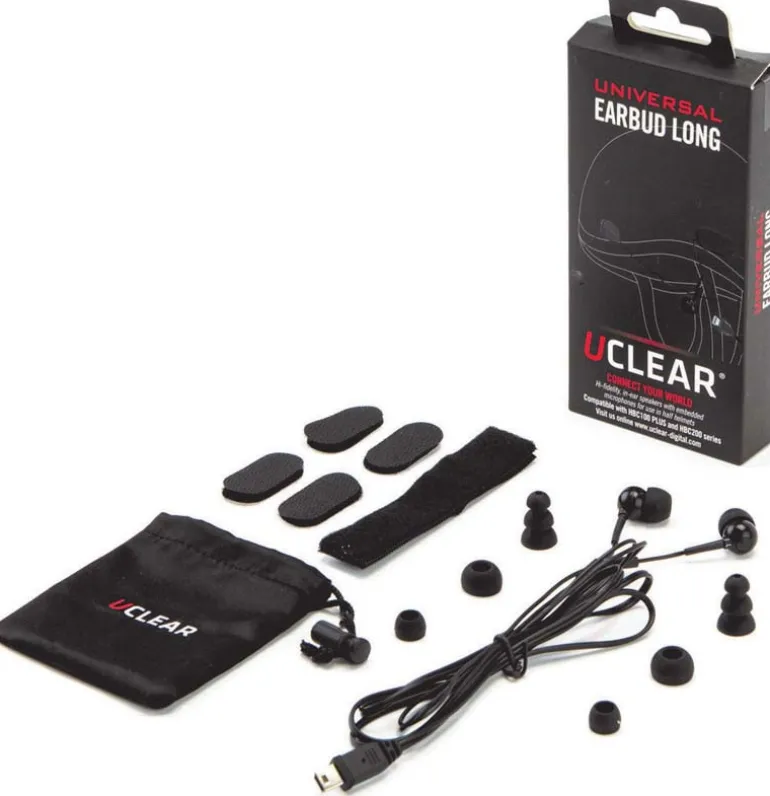 UCLEAR Half Helmet Long Earbuds for HBC and AMP Series