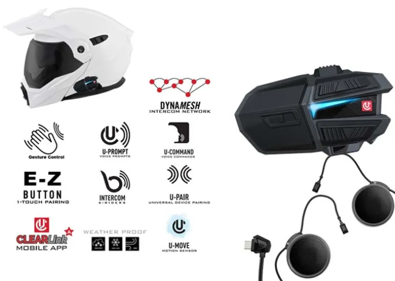 UCLEAR Motion 6 Bluetooth Helmet Audio System - Single Pack